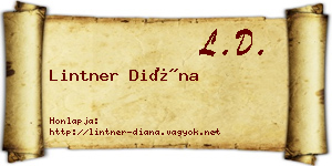 Lintner Diána névjegykártya