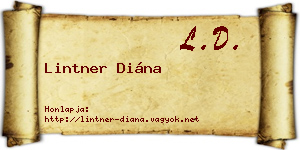 Lintner Diána névjegykártya